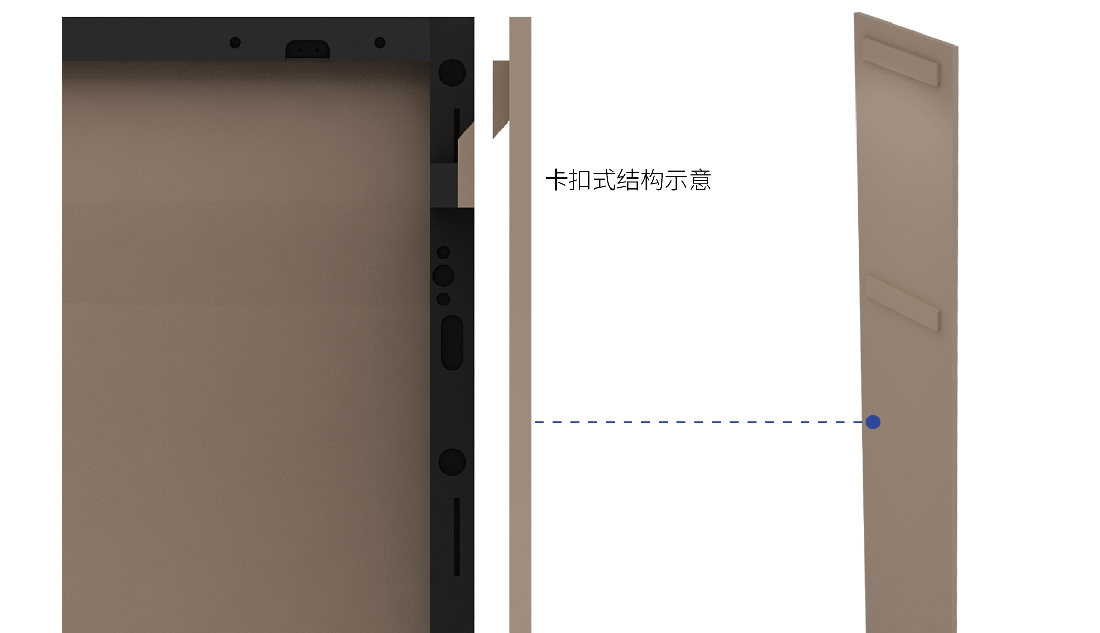 裝配式移動展牆結構局部示意