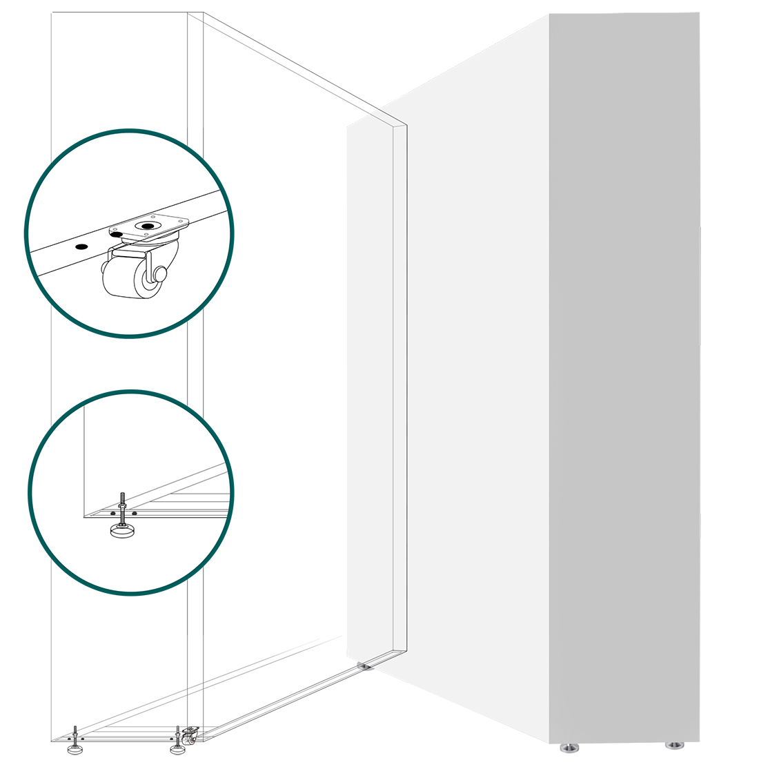 提腳滾輪安裝示意 提腳滾輪安裝示意